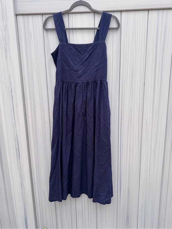 Uniqlo Dresses & Skirts - Uniqlo Navy Square-Neck Midi Pinafore Dress
